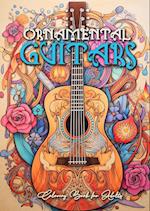 Ornamental Guitars Coloring Book for Adults