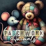 Patchwork Animals Coloring Book for Adults