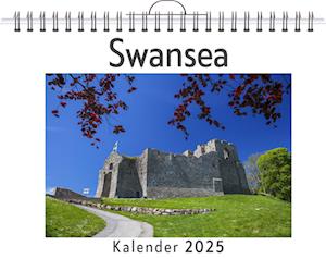 Swansea (Wandkalender 2025, Kalender DIN A4 quer, Monatskalender im Querformat mit Kalendarium, Das perfekte Geschenk)