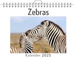 Zebras - (Wandkalender 2025, Kalender DIN A4 quer, Monatskalender im Querformat mit Kalendarium, das perfekte Geschenk)