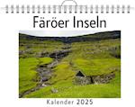 Färöer Inseln - (Wandkalender 2025, Kalender DIN A4 quer, Monatskalender im Querformat mit Kalendarium, das perfekte Geschenk)