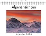 Alpenansichten - (Wandkalender 2025, Kalender DIN A4 quer, Monatskalender im Querformat mit Kalendarium, das perfekte Geschenk)