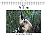 Affen - (Wandkalender 2025, Kalender DIN A4 quer, Monatskalender im Querformat mit Kalendarium, das perfekte Geschenk)