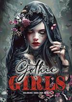 Gothic Girls Coloring Book for Adults