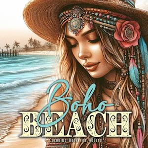 Boho Beach Coloring Book for Adults