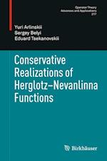 Conservative Realizations of Herglotz-Nevanlinna Functions