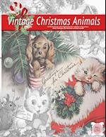 Greeting for Christmas (vintage Christmas animals) A Christmas coloring book for adults relaxation with vintage Christmas animal cards:: Old fashioned