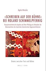"Schreiben auf der Bühne" bei Roland Schimmelpfennig