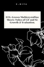 EFG-Grown Multicrystalline Sheets/Tubes of LiF and Si: Growth & Evaluation 