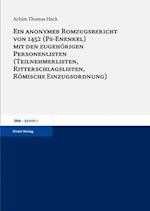 Hack, A: Ein anonymer Romzugsbericht von 1452 (Ps-Enenkel)