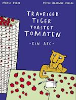 Trauriger Tiger toastet Tomaten