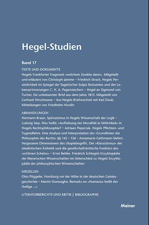 Hegel-Studien / Hegel-Studien Band 17 (1982)