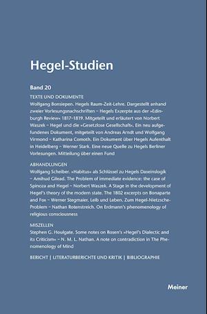 Hegel-Studien / Hegel-Studien Band 20 (1985)