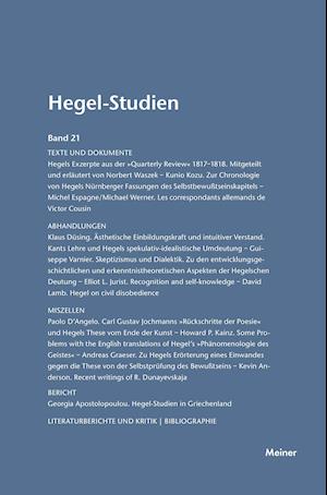 Hegel-Studien / Hegel-Studien Band 21 (1986)