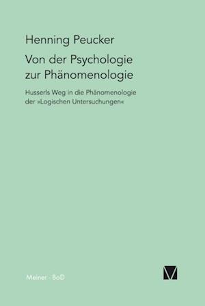 Von der Psychologie zur Phänomenologie