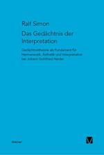 Das Gedächtnis der Interpretation