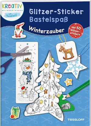 Glitzer-Sticker Bastelspaß. Winterzauber