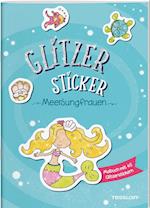 Glitzer-Sticker Malbuch. Meerjungfrauen