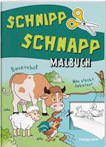 Schnipp Schnapp Malbuch. Bauernhof. Was steckt dahinter?