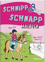 Schnipp Schnapp Malbuch. Pferde. Was steckt dahinter?