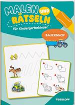 Malen und Rätseln für Kindergartenkinder. Bauernhof