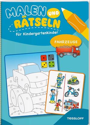 Malen und Rätseln für Kindergartenkinder. Fahrzeuge