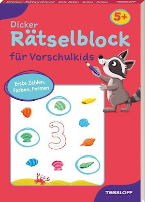 Dicker Rätselblock für Vorschulkids. Erste Zahlen, Farben, Formen