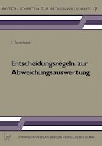 Entscheidungsregeln zur Abweichungsauswertung