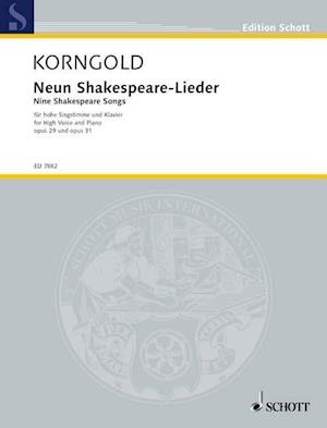 Korngold, E: Neun Shakespeare-Lieder