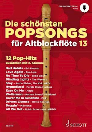 Die schönsten Popsongs für Alt-Blockflöte Band 13