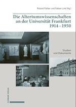 Die Altertumswissenschaften an der Universität Frankfurt 1914–1950