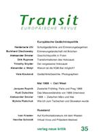 Transit 35. Europäische Revue