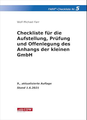 Checkliste 5 (Anhang der kleinen GmbH)