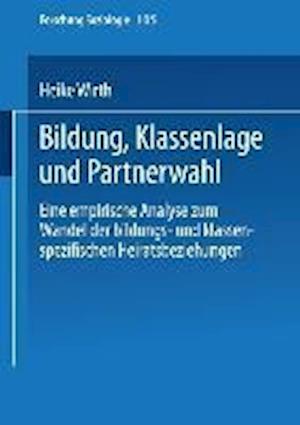 Bildung, Klassenlage und Partnerwahl