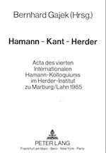 Hamann - Kant - Herder