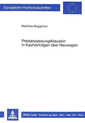 Preisanpassungsklauseln in Kaufvertraegen Ueber Neuwagen