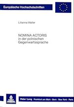 Nomina Actoris in Der Polnischen Gegenwartssprache