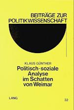 Politisch-Soziale Analyse Im Schatten Von Weimar