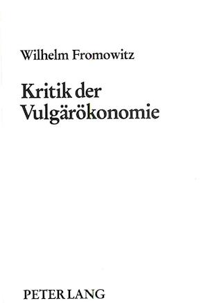 Kritik Der Vulgaeroekonomie