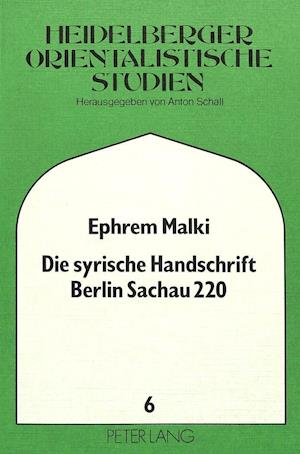 Die Syrische Handschrift Berlin Sachau 220