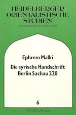 Die Syrische Handschrift Berlin Sachau 220