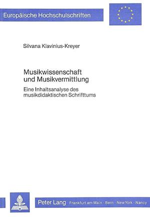 Musikwissenschaft Und Musikvermittlung