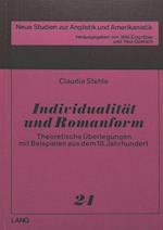 Individualitaet Und Romanform