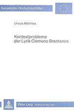 Kontextprobleme Der Lyrik Clemens Brentanos