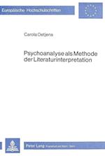 Psychoanalyse ALS Methode Der Literaturinterpretation