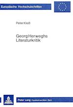 Georg Herweghs Literaturkritik