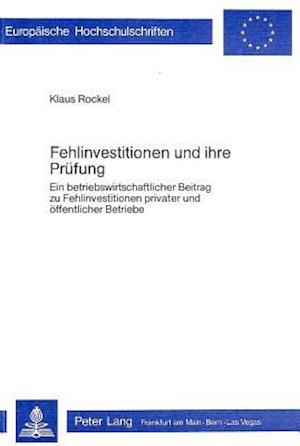 Fehlinvestitionen Und Ihre Pruefung