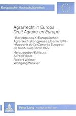 Agrarrecht in Europa / Droit Agraire En Europe