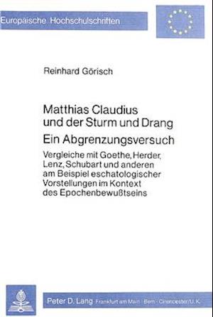 Matthias Claudius Und Der Sturm Und Drang. Ein Abgrenzungsversuch