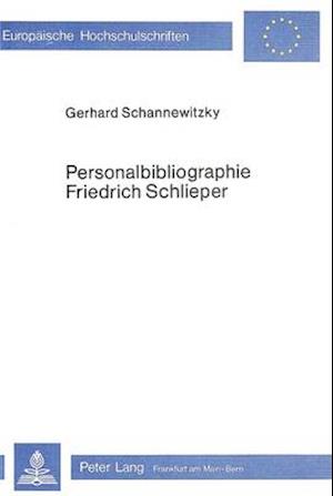 Personalbibliographie Friedrich Schlieper